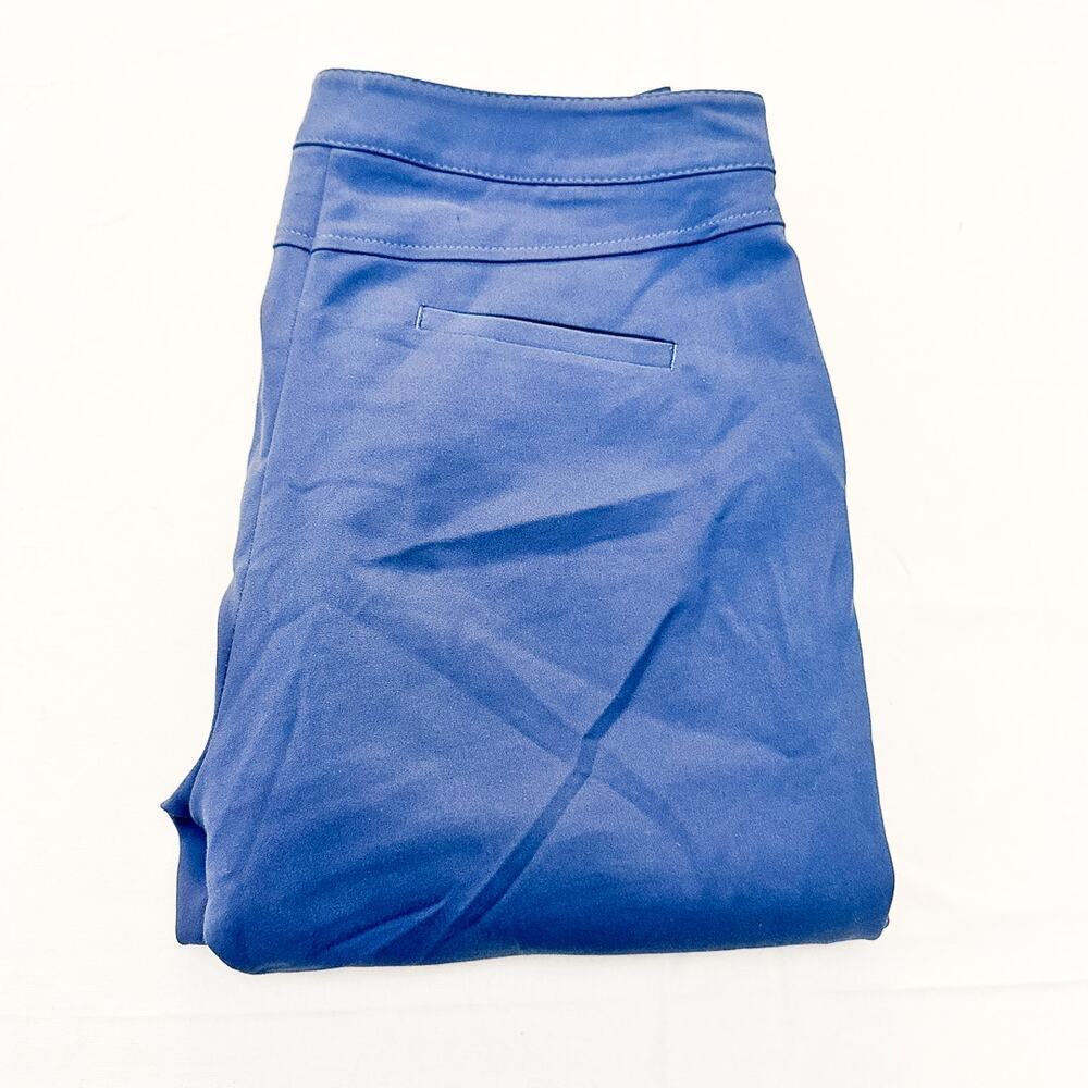 Reiss Paris Front Flat Seamed Slacks Blue Straight Slim Fit Size 4